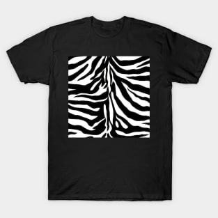 Black and White Zebra Stripes Pattern T-Shirt